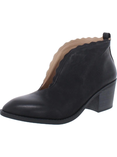 Gc Shoes Maris Womens Faux Leather Block Heel Shooties In Black