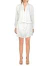 Melissa Odabash Scarlett Collared Button-front Coverup Mini Dress In Beige