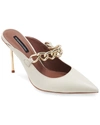 Bcbgmaxazria Marlise Pointy Toe Mule With Chain Detail In White