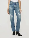 AG CLOVE RELAXED STRAIGHT LEG JEANS IN 19 YEARS REUNION DESTRUCTED