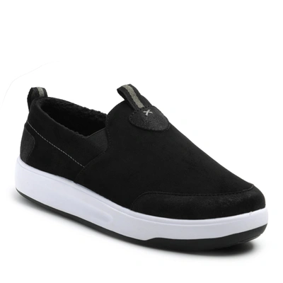 Dearfoams Men's Cypress Water-resistant Energy Return Twin Gore Slipper Shoes In Black