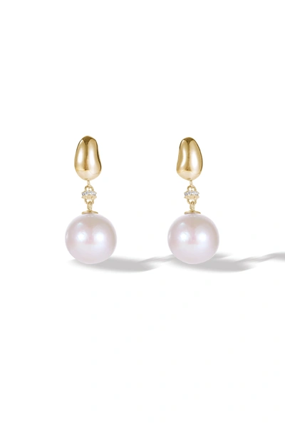Classicharms Doris Gold Freshwater Pearl Drop Earrings