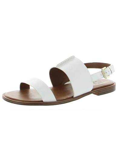 Naturalizer Fairfax Womens Buckle Open Toe Slingback Sandals In White