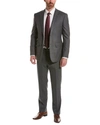 English Laundry Two Button Notch Lapel Trim Fit Suit In Grey