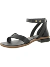 Franco Sarto Parker Womens Leather Open Toe Ankle Strap In Black