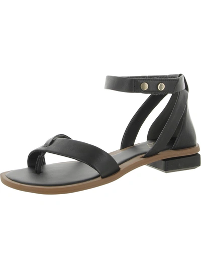 Franco Sarto Parker Womens Leather Open Toe Ankle Strap In Black