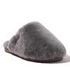 Dearfoams Fireside Genuine Shearling Mule Slipper In Grey
