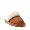 Dearfoams Fireside Melton Genuine Shearling Platform Scuff Slipper In Nude