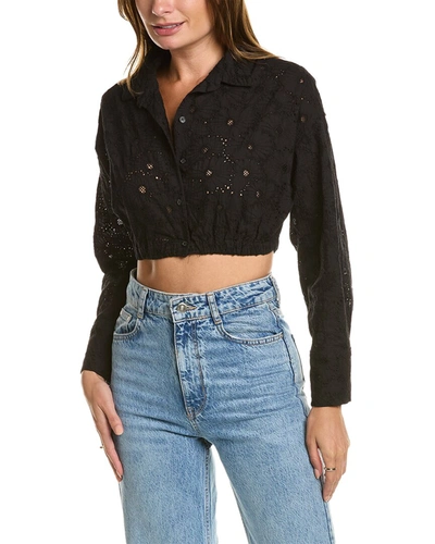 Lyra & Co Lace Crop Top In Black