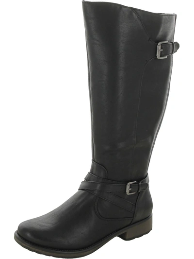 Naturalizer Stanton Womens Faux Leather Tall Knee-high Boots In Black