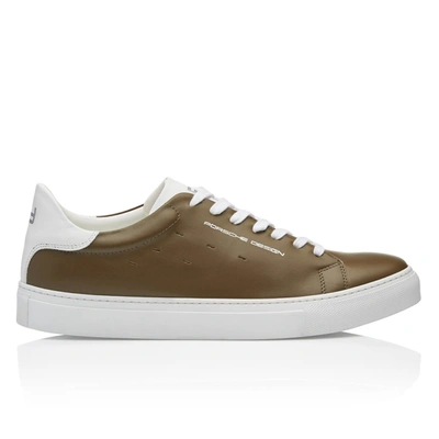 Porsche Design Cupsole Rebel Green Leather Sneakers In Beige