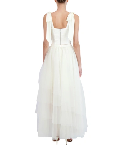 Bcbgmaxazria Layered Tulle Skirt In White