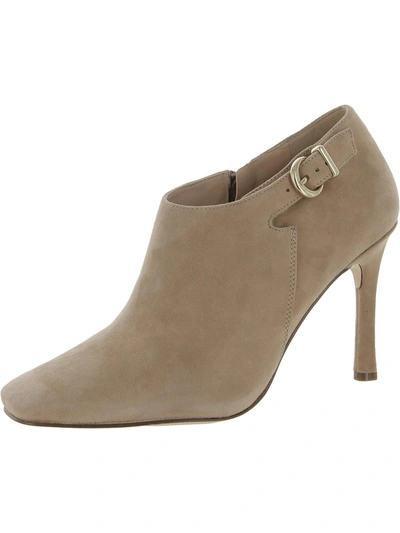27 Edit Penny Womens Suede Square Toe Ankle Boots In Beige