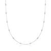 Ross-simons Bezel-set Diamond Station Necklace In 14kt White Gold In White