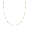 Ross-simons 1.00- Bezel-set Round Brilliant-cut Diamond Station Necklace In 14kt Yellow Gold In Gold