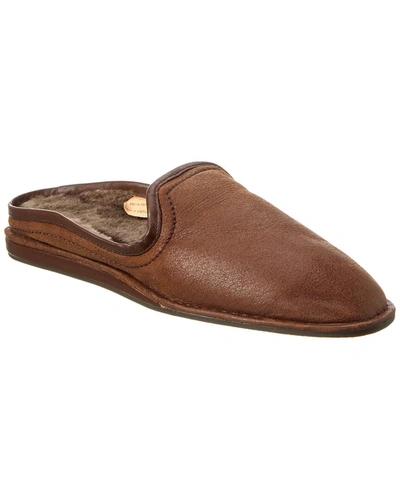 Johnston & Murphy Ryan Shearling Slipper In Brown