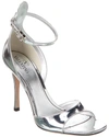Valentino Tan-go 100 Leather Sandal In Silver