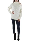 Bcbgmaxazria Cold Shoulder Cable Knit Sweater In White