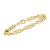 Ross-simons 14kt Yellow Gold Double-infinity Link Bracelet In Gold