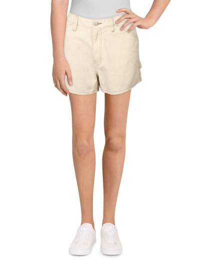 Dickies Carpenter Short Womens High-rise Short Length Denim Shorts In White