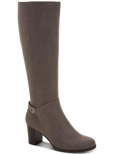 Giani Bernini Adonnys Womens Faux Suede Tall Knee-high Boots In Grey