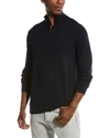 Brooks Brothers Fine Merino Wool Half-zip Sweater In Blue