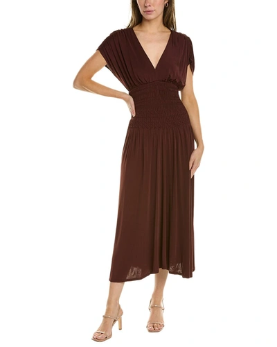 A.l.c Demi Midi Dress In Brown