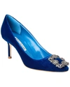 MANOLO BLAHNIK HANGISI 70 VELVET PUMP