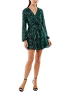 Trixxi Juniors Womens Sequined Mini Cocktail And Party Dress In Gold