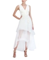 Bcbgmaxazria Long Evening Dress In White