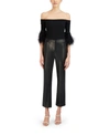 BCBGMAXAZRIA CROPPED FLARE LEG PANT