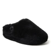 Dearfoams Fireside By  Women's Maryboro Genuine Shearling Platform Clog Slipper In Black