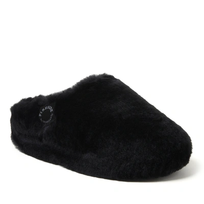 Dearfoams Fireside By  Women's Maryboro Genuine Shearling Platform Clog Slipper In Black