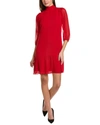Nanette Lepore Accordion Pleated Mini Dress In Red