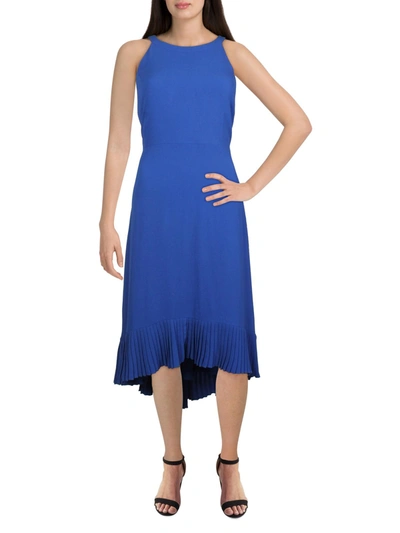 Kensie Dresses Womens Gathered Calf Midi Dress In Blue