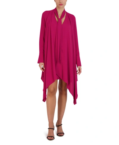 Bcbgmaxazria Hankerchief Dress With Tie In Pink