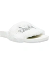 Betsey Johnson Alice Womens Bride Glitter Pool Slides In Multi