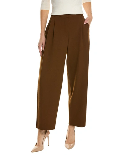 ALC Womens Brown Belted High Rise Capri Wide Leg Pants Size 2