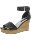 FRANCO SARTO CLEMENS COR WOMENS LEATHER ANKLE STRAP WEDGE SANDALS