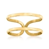 Rs Pure By Ross-simons 14kt Yellow Gold 2-band Open-space Ring In Yellow