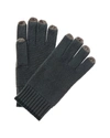 QI CASHMERE CONTRAST TIPPING TECH GLOVES