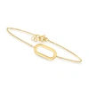 CANARIA FINE JEWELRY CANARIA 10KT YELLOW GOLD SINGLE PAPER CLIP LINK BRACELET