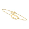Canaria Fine Jewelry Canaria 10kt Yellow Gold Single Paper Clip Link Bracelet In Gold