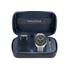 Nautica Vintage Stainless Steel And Silicone Watch Box Set In Multi