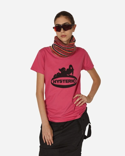 Hysteric Glamour Black Cat Girl T-shirt In Pink