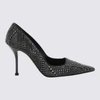 Alexander Mcqueen 90 Sequined Suede Pumps In Black