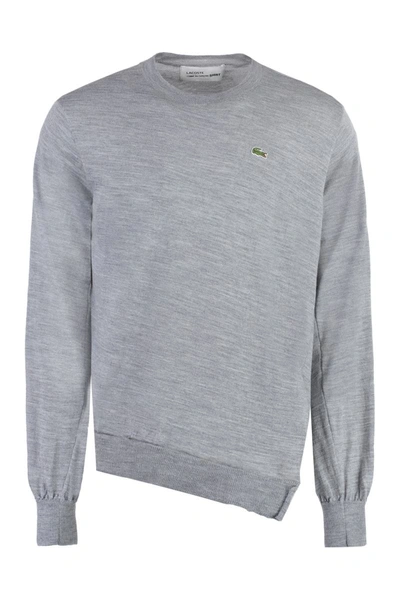 Comme Des Garçons Comme Des Garcons Shirt X Lacoste Bias-cut Sweater In Grey