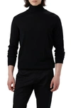 Bugatchi Men's Merino Wool Turtleneck Sweater In Caviar