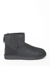Ugg Classic Mini Ii Womens Suede Cold Weather Shearling Boots In Black