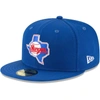 New Era Blue Texas Rangers Cooperstown Collection Wool 59fifty Fitted Hat In Blue
